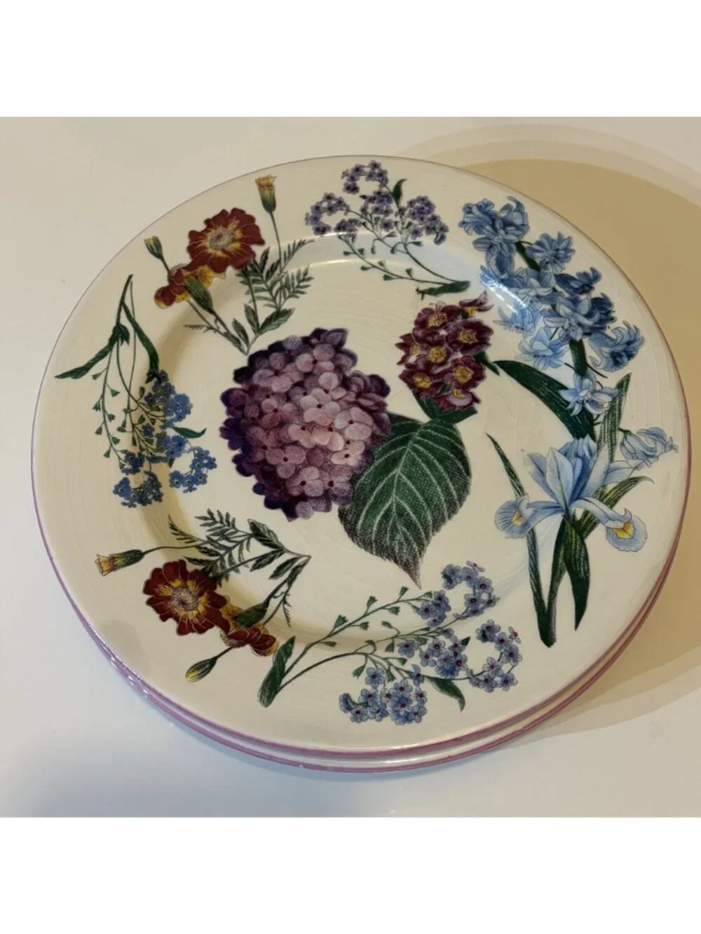 Williams Sonoma RB Bernarda Portugal Floral Salad Plates Hydrangea Set of 6 VTG